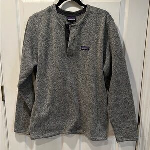 Patagonia Men’s Heather Gray Henley Long Sleeve Better Sweater Pullover
